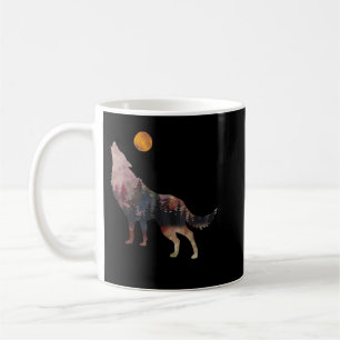 Howling Wolf in The Moon Sky Wolf Vikings Wild Lif Coffee Mug