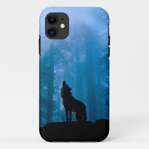 Howling Wolf in Wilderness iPhone 11 Case