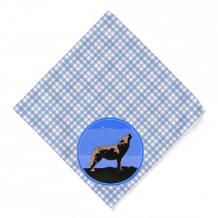 Howling Wolf in Winter  - Original Wildlife Art Bandana