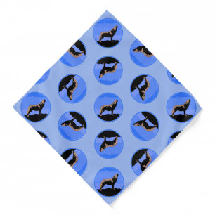Howling Wolf in Winter  - Original Wildlife Art Bandana