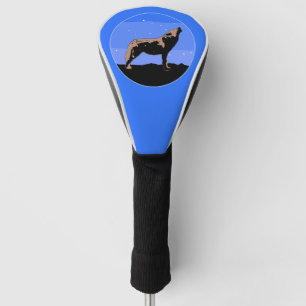 Howling Wolf in Winter - Original Wildlife Art Golf Head Cover