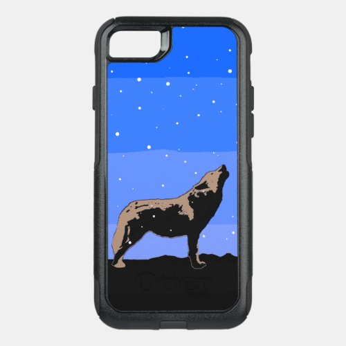 Howling Wolf in Winter  _ Original Wildlife Art OtterBox Commuter iPhone SE87 Case