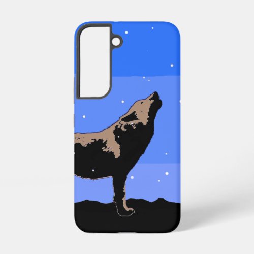 Howling Wolf in Winter  _ Original Wildlife Art Samsung Galaxy S22 Case