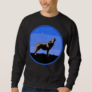 Howling Wolf in Winter  - Original Wildlife Art Sweatshirt