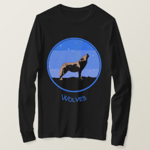 Howling Wolf in Winter  - Original Wildlife Art T-Shirt