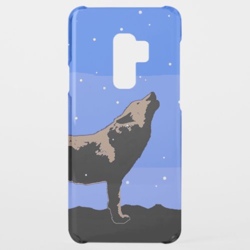 Howling Wolf in Winter  _ Original Wildlife Art Uncommon Samsung Galaxy S9 Plus Case