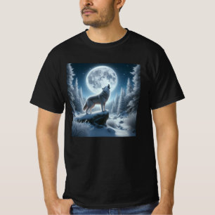 Howling Wolf In Winter T-Shirt