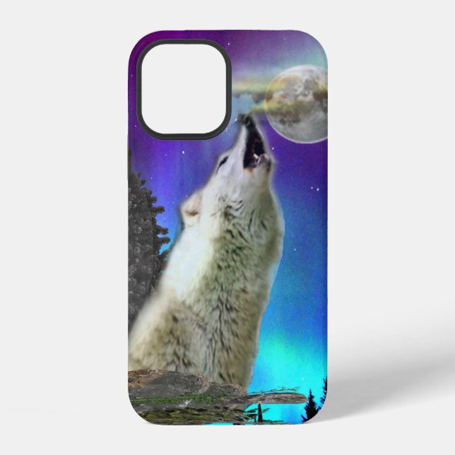Howling wolf iphone case (Back)