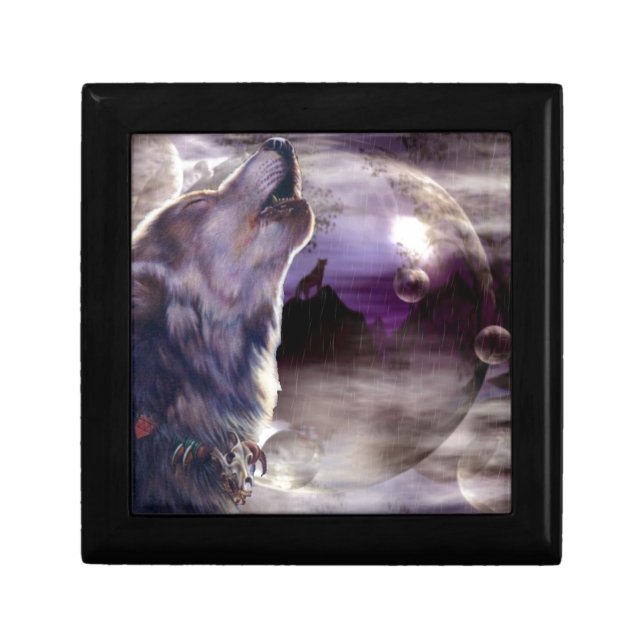 Howling Wolf Keepsake Box (Front)