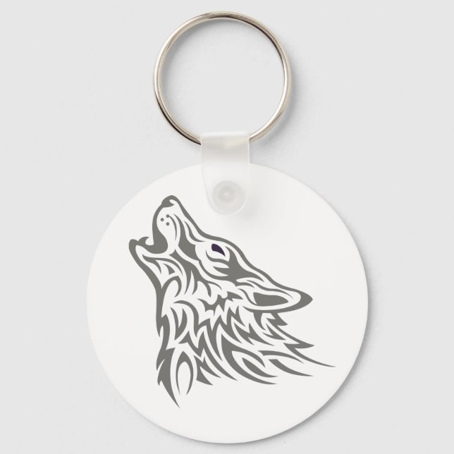 Howling Wolf Keychain (Front)