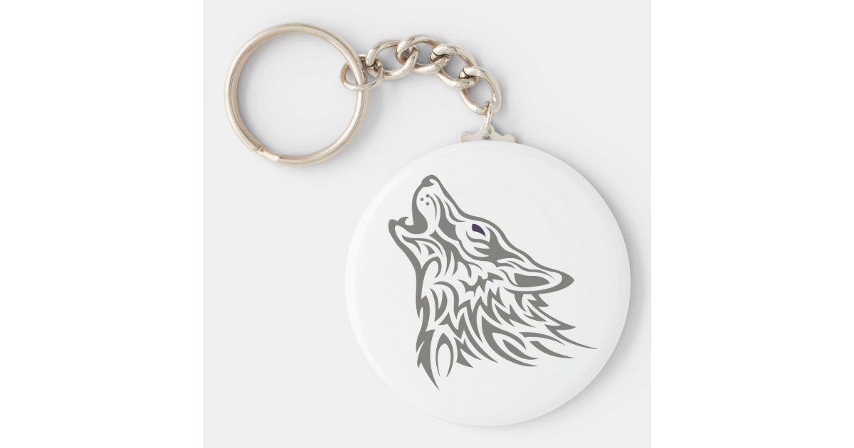 Howling Wolf Keychain 