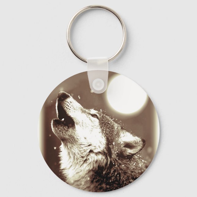 Howling Wolf Keychain (Front)