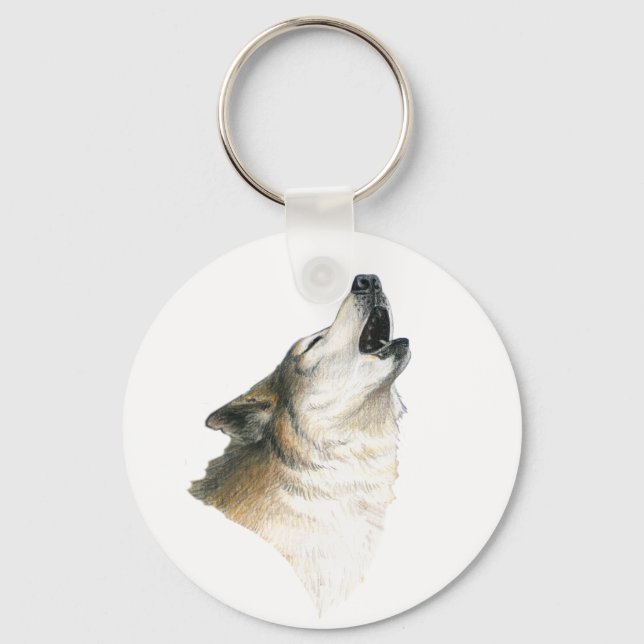 Howling Wolf Keychain (Front)