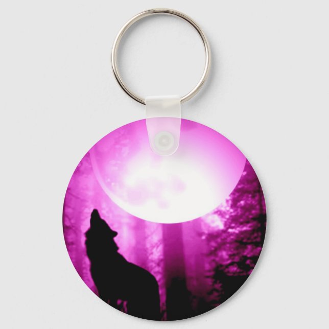 Howling Wolf Keychain (Front)