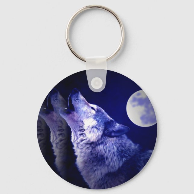 Howling Wolf Keychain (Front)