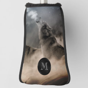 Howling Wolf Monogram Golf Head Cover