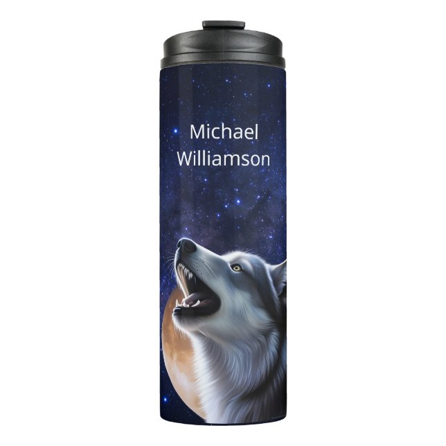Howling Wolf Monogram Thermal Tumbler (Front)