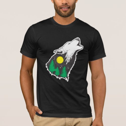 Howling Wolf Moon Forest Environmental Protection T_Shirt
