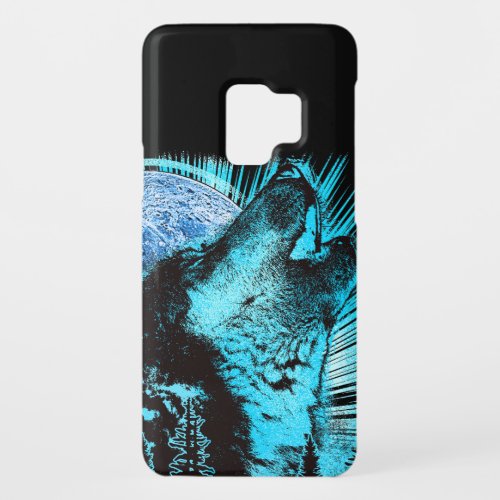 Howling Wolf Moon Pine Forest Case_Mate Samsung Galaxy S9 Case