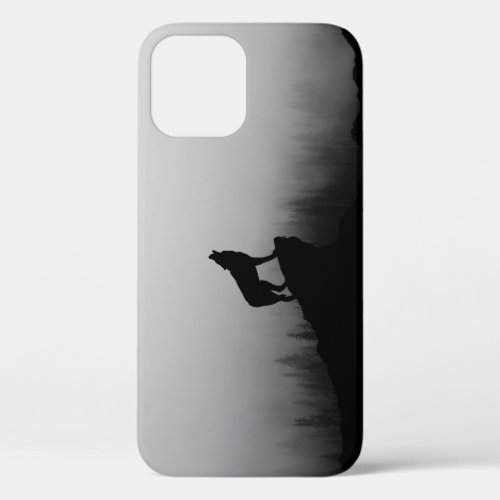 Howling Wolf Moonlit Night Scene iPhone 12 Case