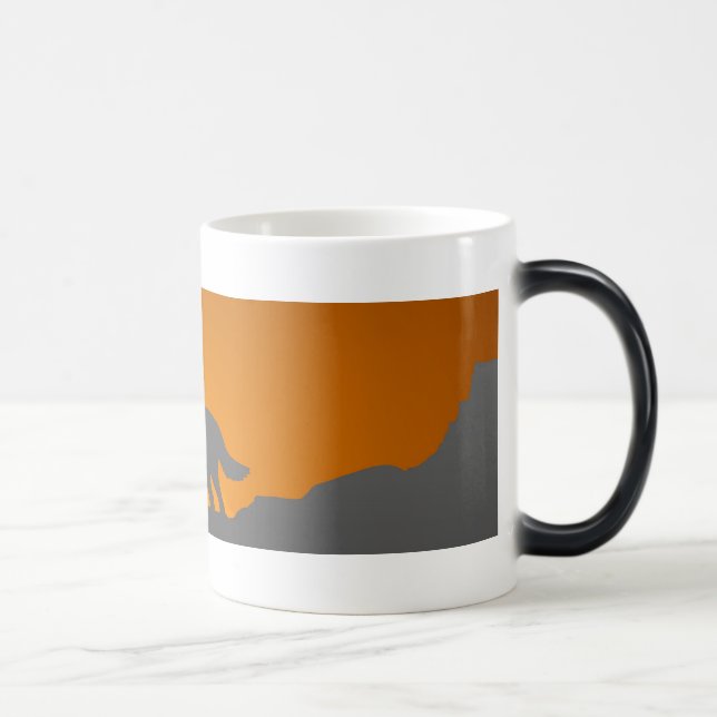 Howling wolf morphing mug (Right)