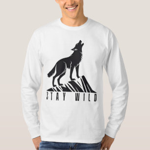 Howling Wolf Mountain Silhouette T-Shirt