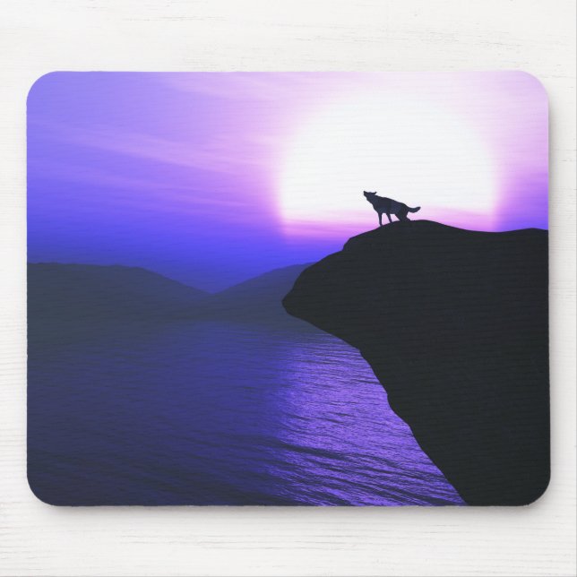 Howling Wolf Mouse Pad (Front)