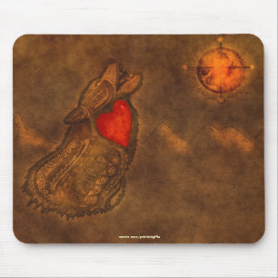 Howling Wolf Ojibwe-style Art Mousepad