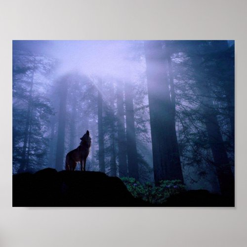 Howling Wolf Poster