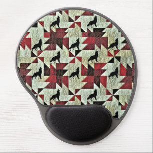 Howling Wolf Quilt Gel Mouse Pad