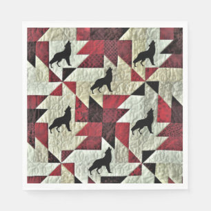 Howling Wolf Quilt Napkins