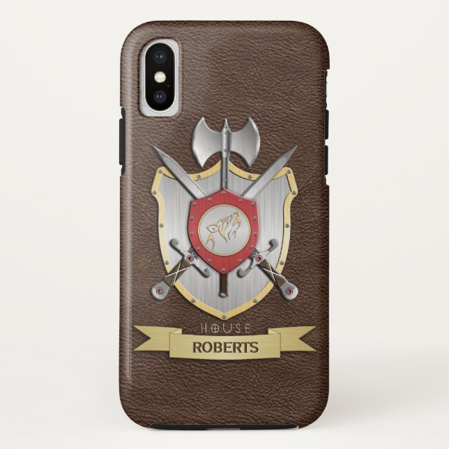 Howling Wolf Sigil Battle Crest Brown Case-Mate iPhone Case (Back)
