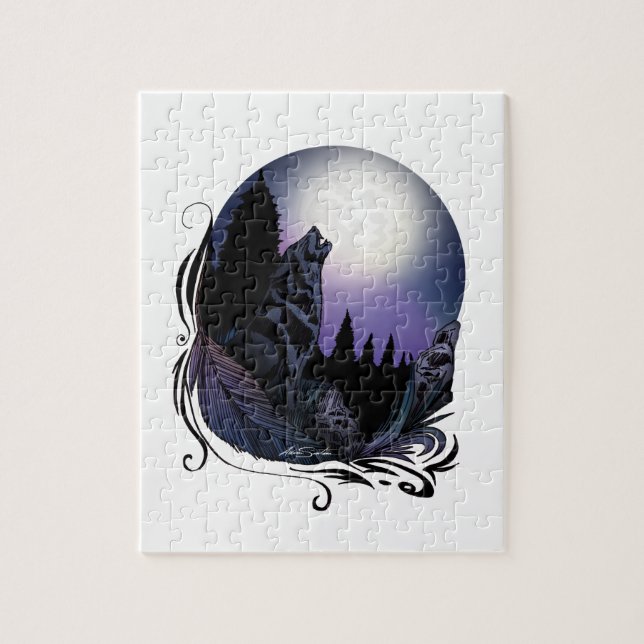 Howling Wolf (Signature Design) Jigsaw Puzzle (Vertical)