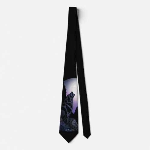 Howling Wolf Signature Design Neck Tie