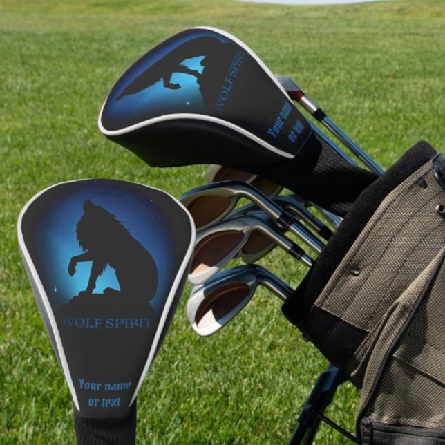 Howling wolf silhouette airbrush night sky  golf head cover (Creator Uploaded)