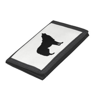 Howling Wolf Silhouette Tri-fold Wallet