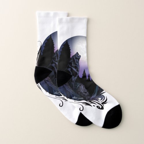 Howling Wolf Socks