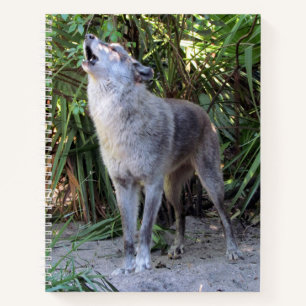 Howling Wolf Spiral Notebook
