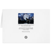 HOWLING WOLF, STARS & MOON Wildlife Card (Back Horizontal)