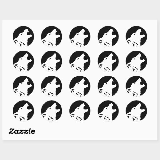 Howling Wolf Stickers Zazzle