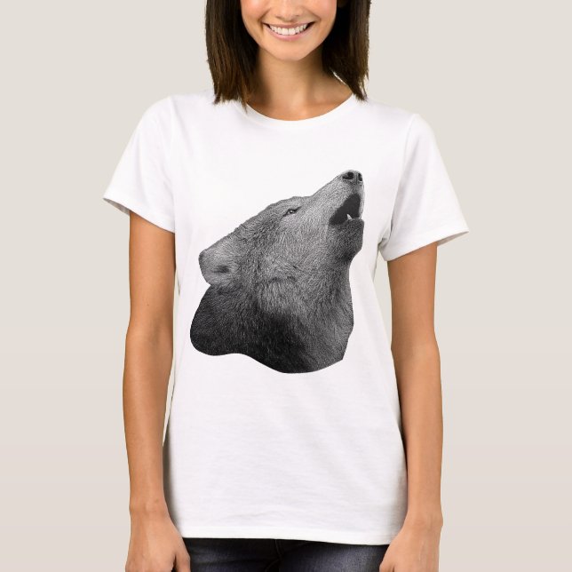 Howling Wolf - Stylized Image T-Shirt (Front)