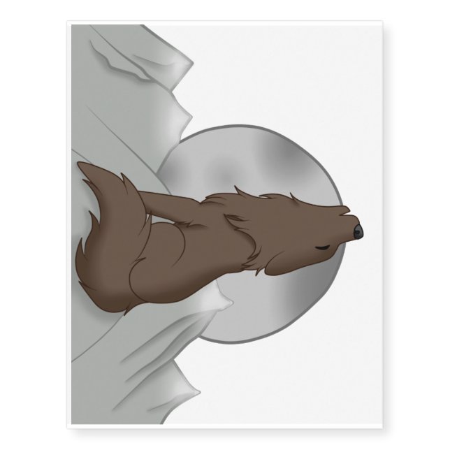 Howling Wolf Temporary Tattoos (Front)