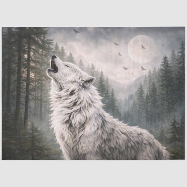 Howling Wolf Tissue Paper (Front)