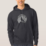 Howling Wolf | Tree Texture Graphic Hoodie at Zazzle