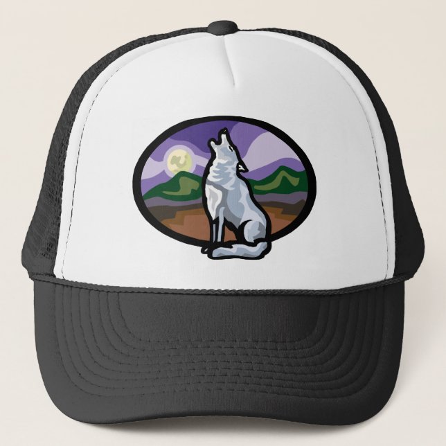 Howling Wolf Trucker Hat (Front)