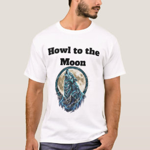 Howling Wolf Under the Full Moon Wild Spirit T-S T-Shirt