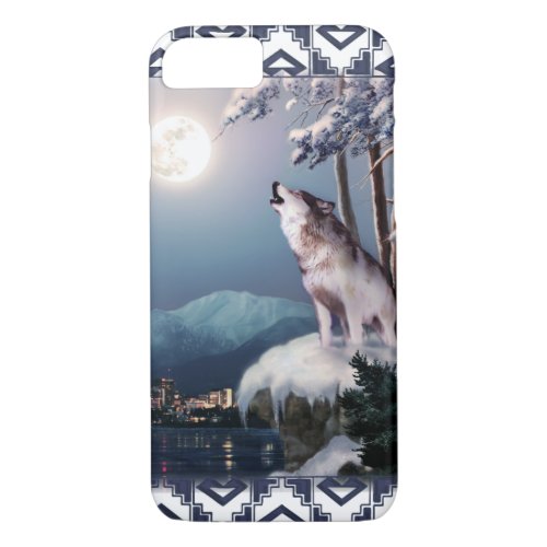 Howling Wolf with the City of Anchorage Phone Case