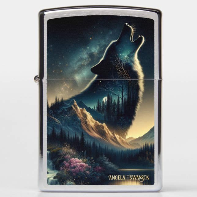 Howling Wolf Zippo Lighter (Front)