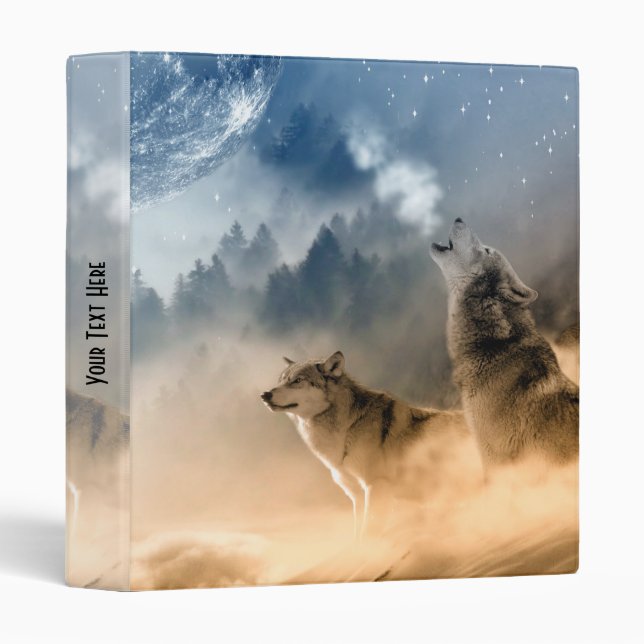 Howling Wolves Foto 3 Ring Binder (Front/Spine)