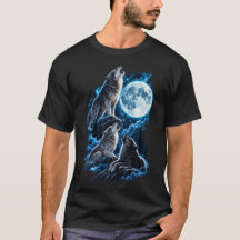 Howling Wolves Full Moon Wall Art – Wolf Pack Wild